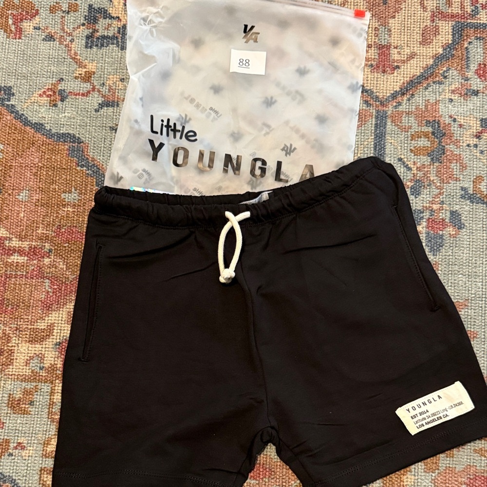 Young LA S Black Kids Shorts